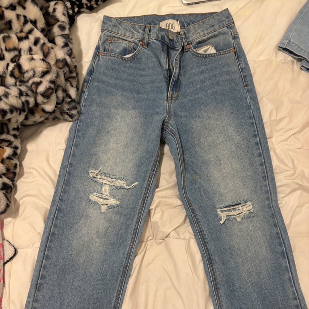 BDG Distressed Straight Leg Jeans